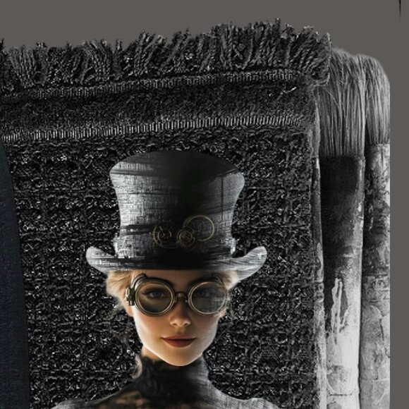 Cute Talbots Black Textured Pencil Skirt with FUN Furry Hem!!! - Picture 12 of 14